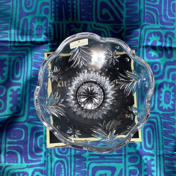 Killarney Crystal Starbright Candy Nuts Relish Bowl from Ireland NEW IN BOX - Picture 3 of 15